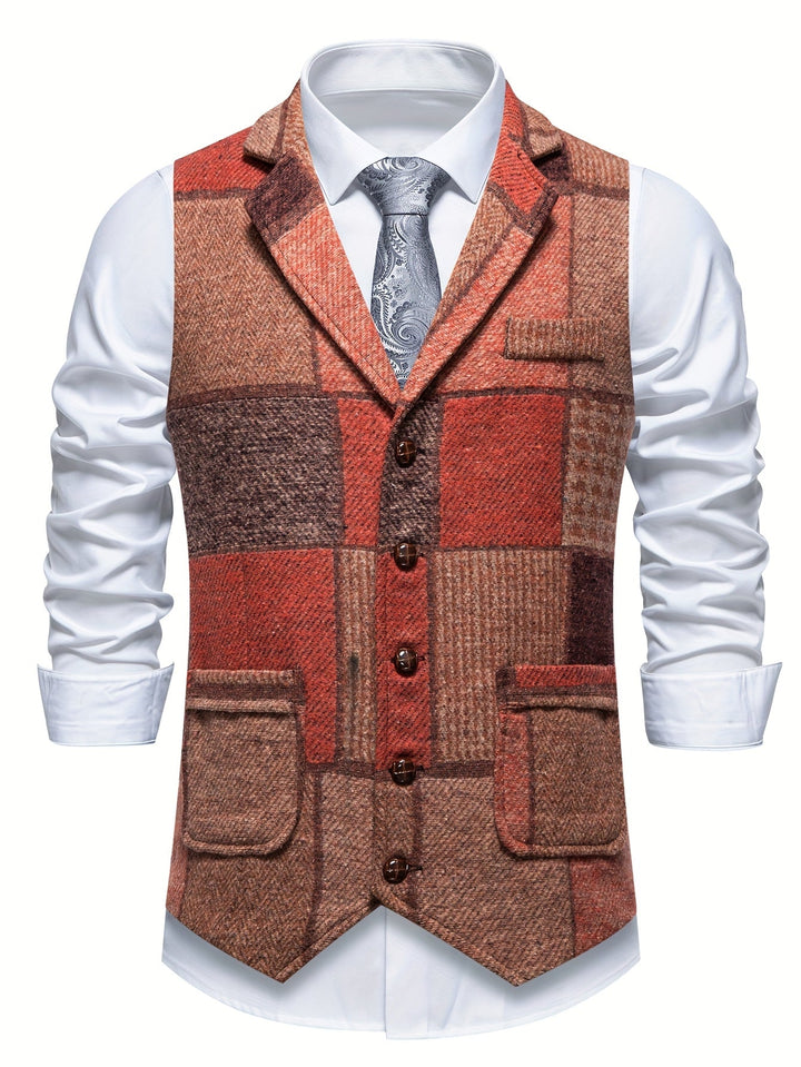 Saverse - Vestă Din Tweed Cu Modelul în Zig Zag