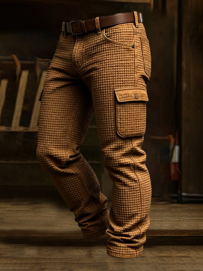 Conway - Pantaloni Vintage Outdoor Cu Buzunare Multiple în Stil Aventură Cu Aspect Uzat