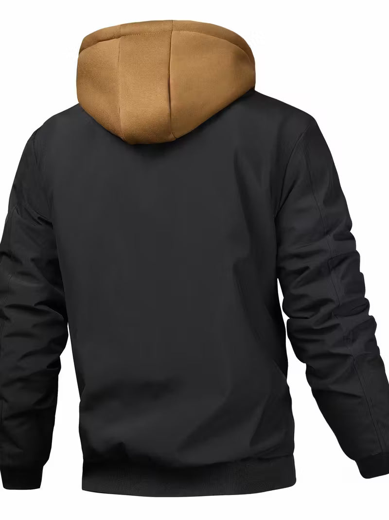 Sylvain - Jachetă Cu Glugă Si Fermoar, In Stilul Forțele Aeriene