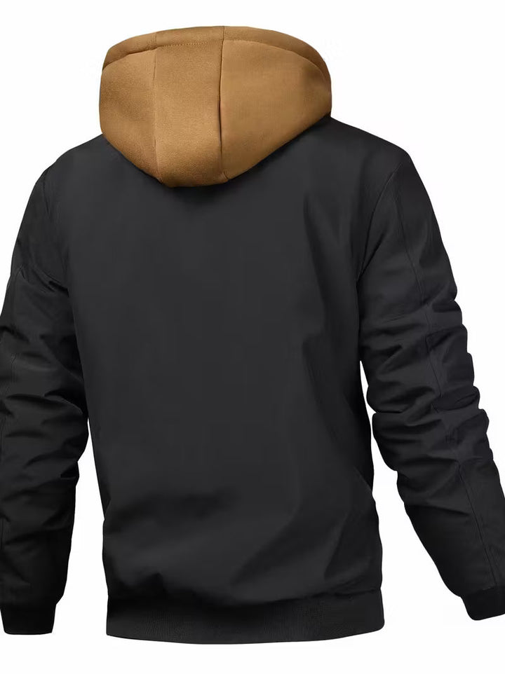 Sylvain - Jachetă Cu Glugă Si Fermoar, In Stilul Forțele Aeriene