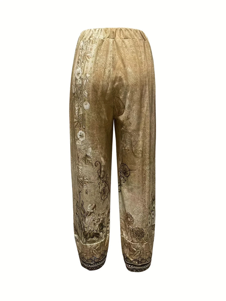 Kayden - Pantaloni Capri Vintage Cu Flori