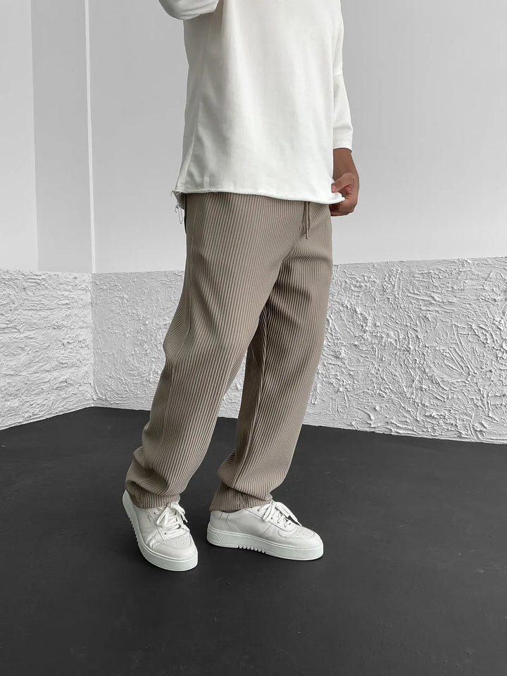 Wigand – Pantaloni Confortabili Din Spandex Cu Nervuri