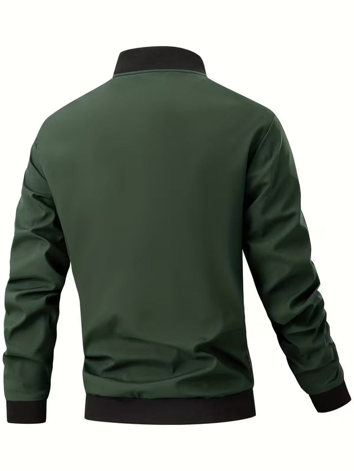 Akrum - Jachetă Bomber Casual Cu Fermoar