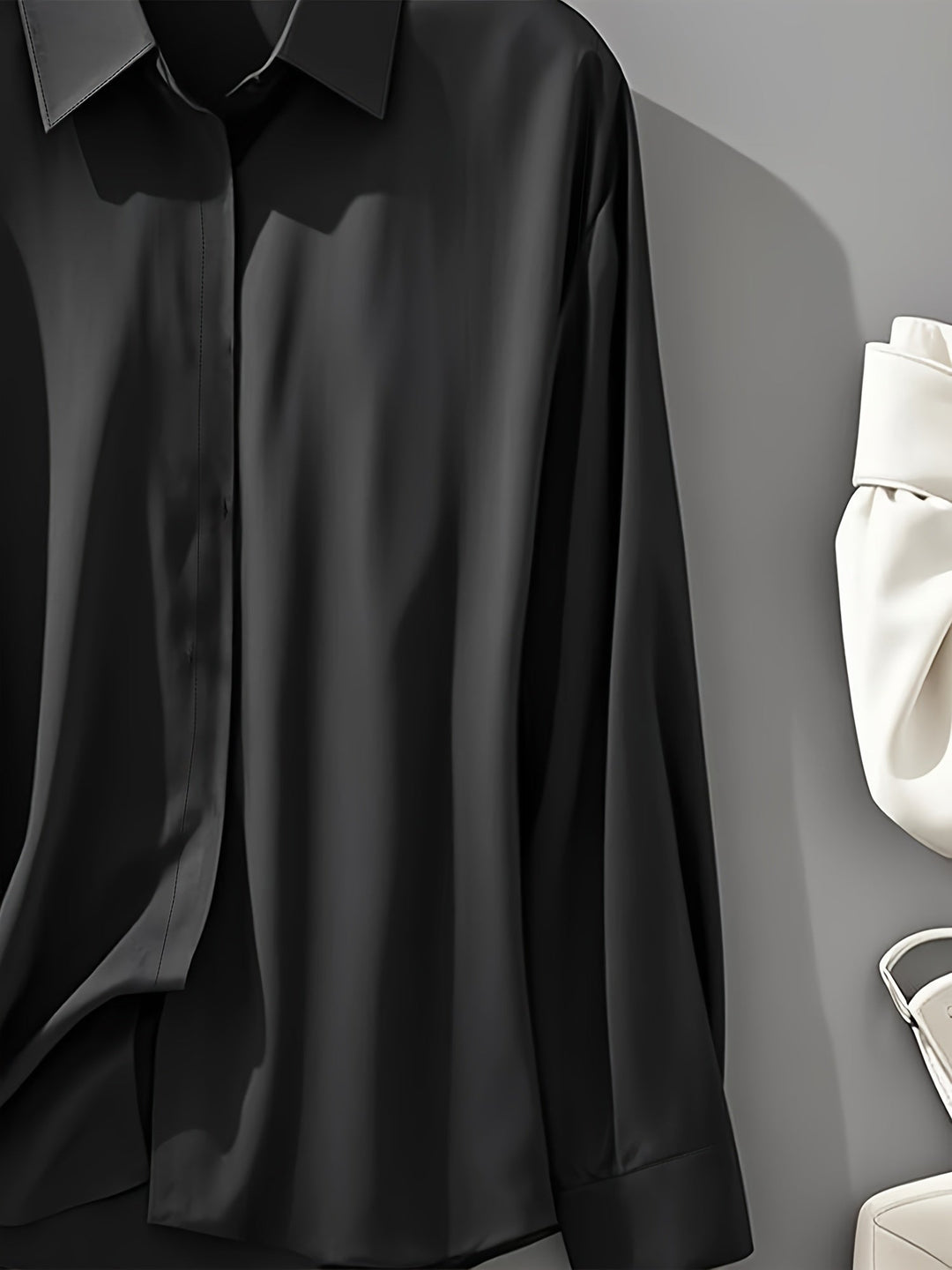 Elenochka - Cămașă Elegantă Cu Mâneci Lungi și Nasturi