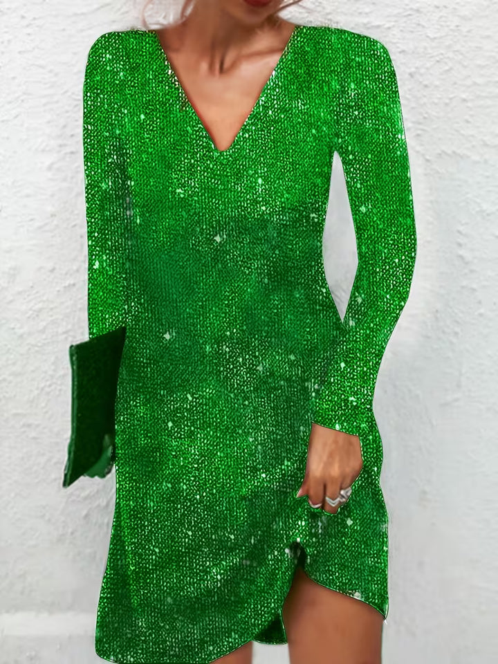Eglantina - Rochie Midi Cu Broderie Bogată și Mărgele