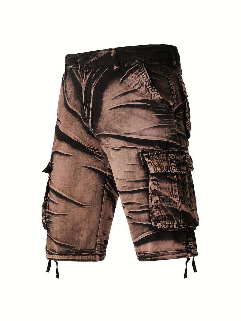 Thomas - Pantaloni Scurți Cargo Casual Cu Imprimeu Camuflaj Și Buzunare