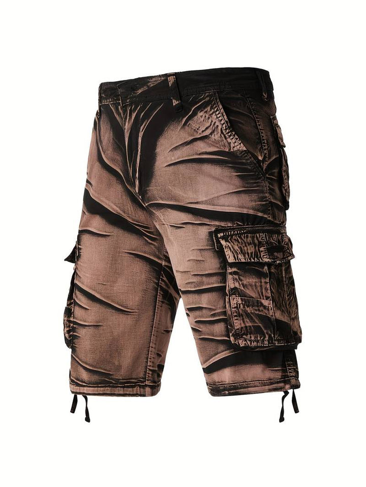 Thomas - Pantaloni Scurți Cargo Casual Cu Imprimeu Camuflaj Și Buzunare