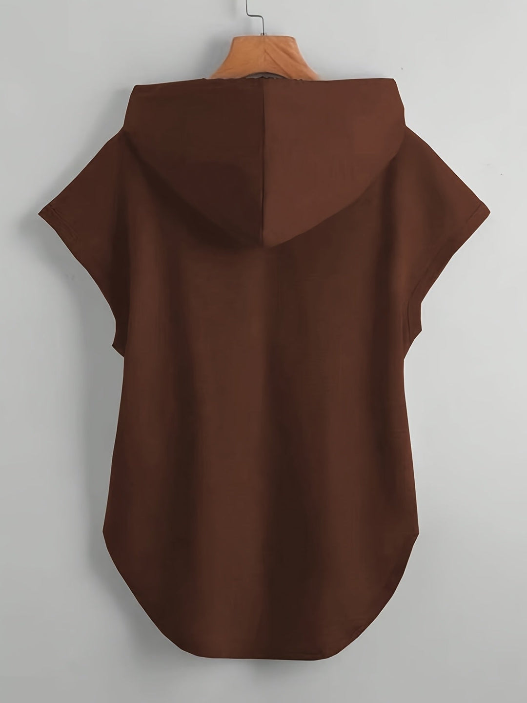 Matthias - Tricou Casual Cu Glugă și Tiv Asimetric