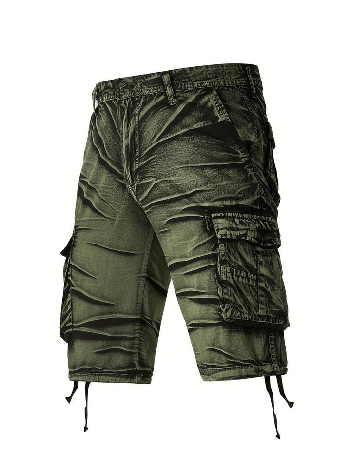 Thomas - Pantaloni Scurți Cargo Casual Cu Imprimeu Camuflaj Și Buzunare