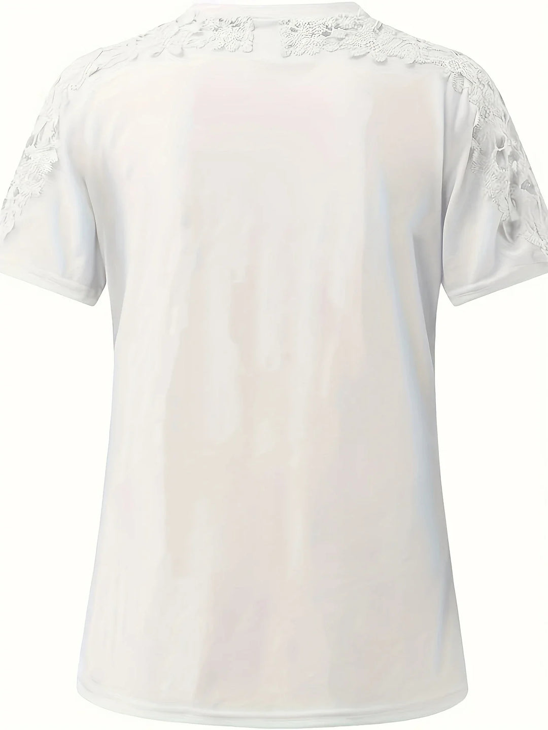 Ancuta - Elegant Vara Mânecă Scurtă Tricou Cu Dantelă