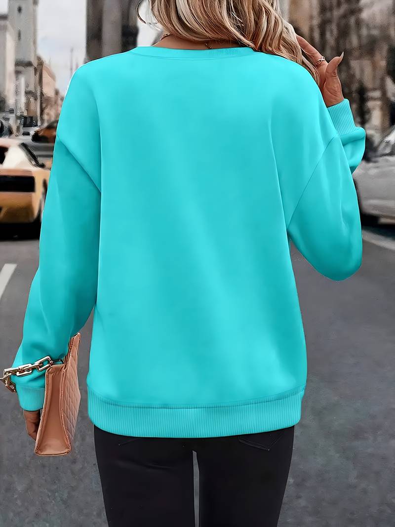 Ahuva - Hanorac Elegant cu Mâneci Lungi Din Fleece cu Design în Formă de Inimă
