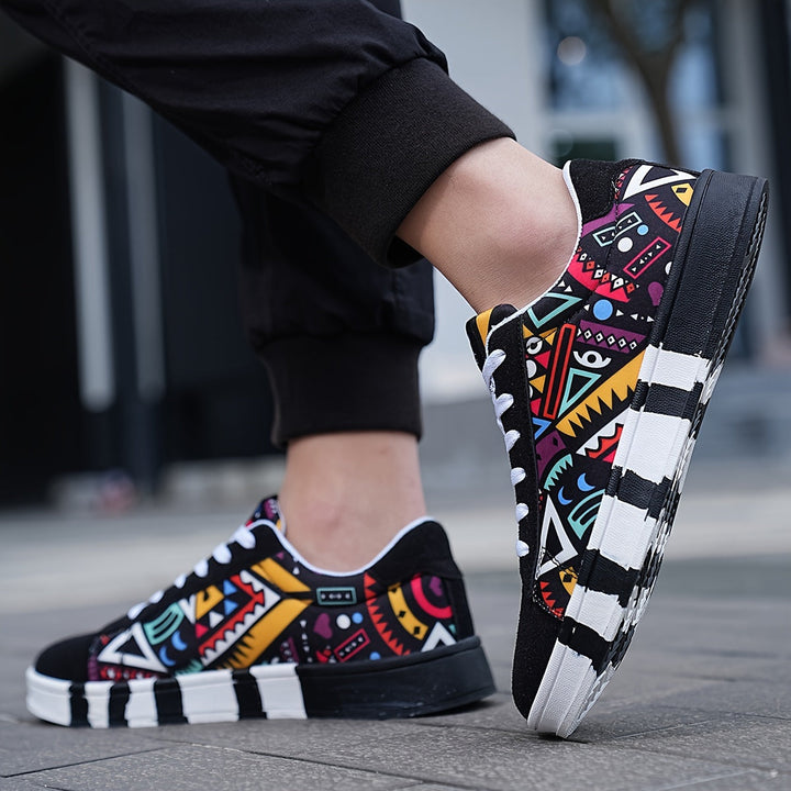Nalson - Adidași Cu șireturi și Imprimeu Geometric