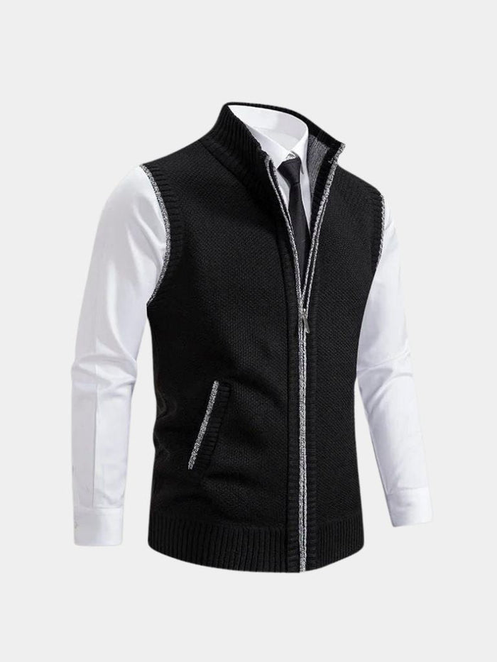 Bronislaw - Vestă Elegantă Cu Fermoar Integral