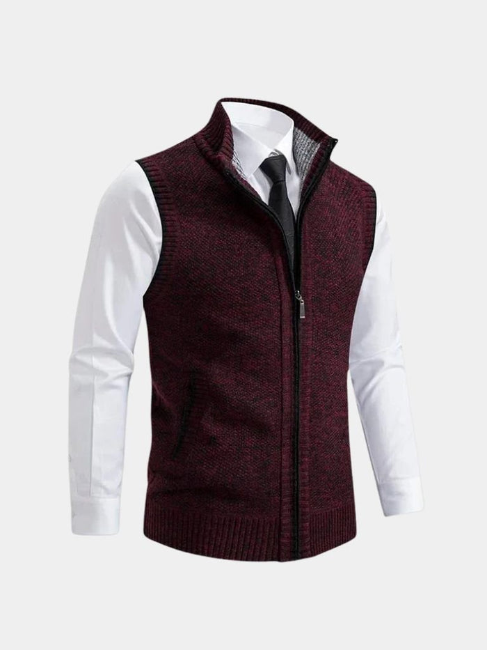 Bronislaw - Vestă Elegantă Cu Fermoar Integral