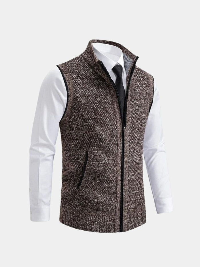 Bronislaw - Vestă Elegantă Cu Fermoar Integral