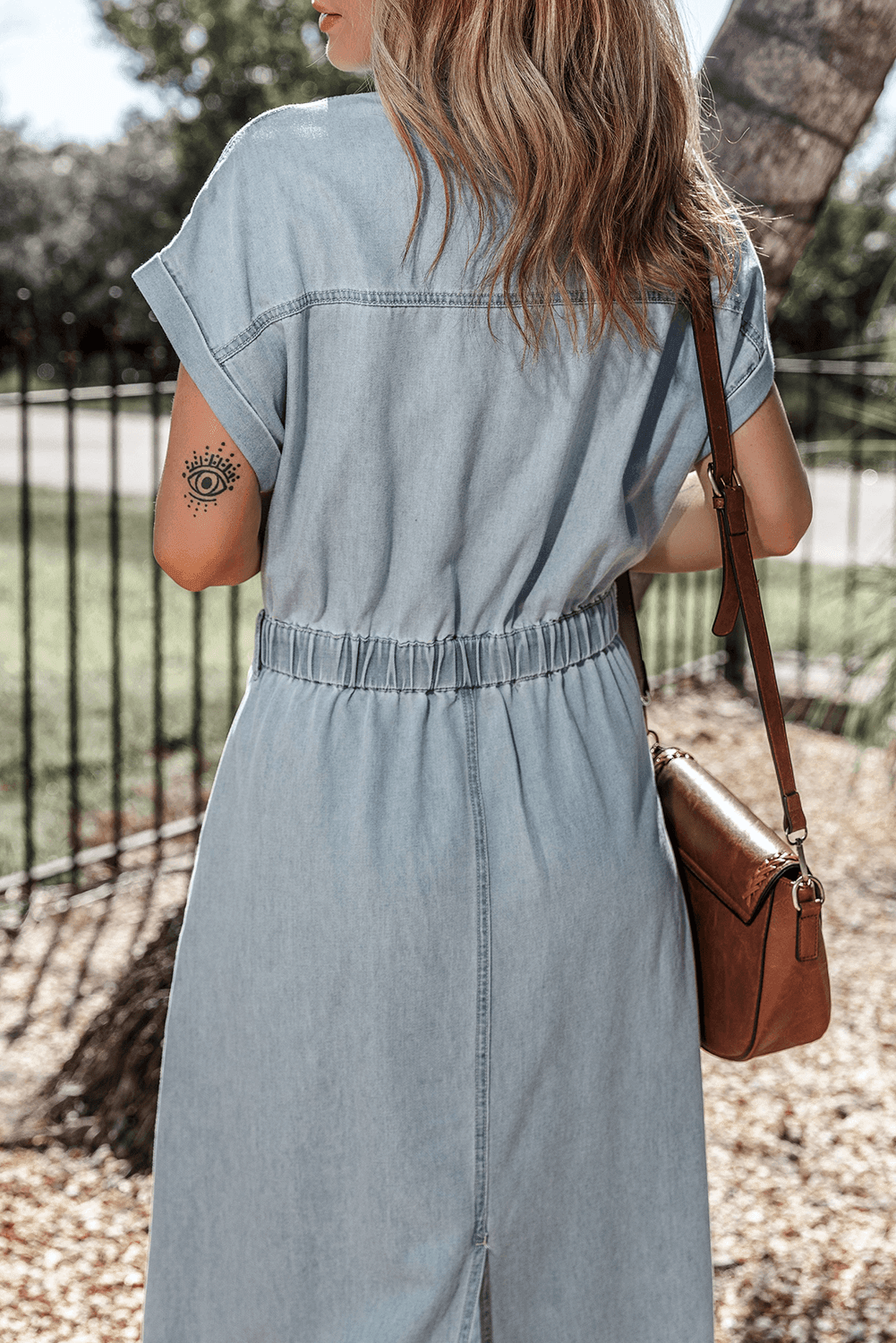 Brygida - Rochie Elegantă Din Denim