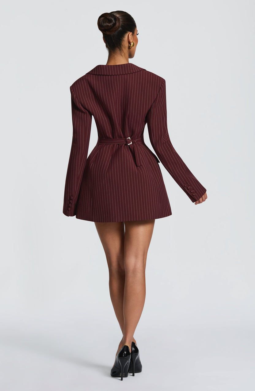Zaerine – Rochie Mini Tip Blazer Cu Două Rânduri De Nasturi, Croită PE Măsură
