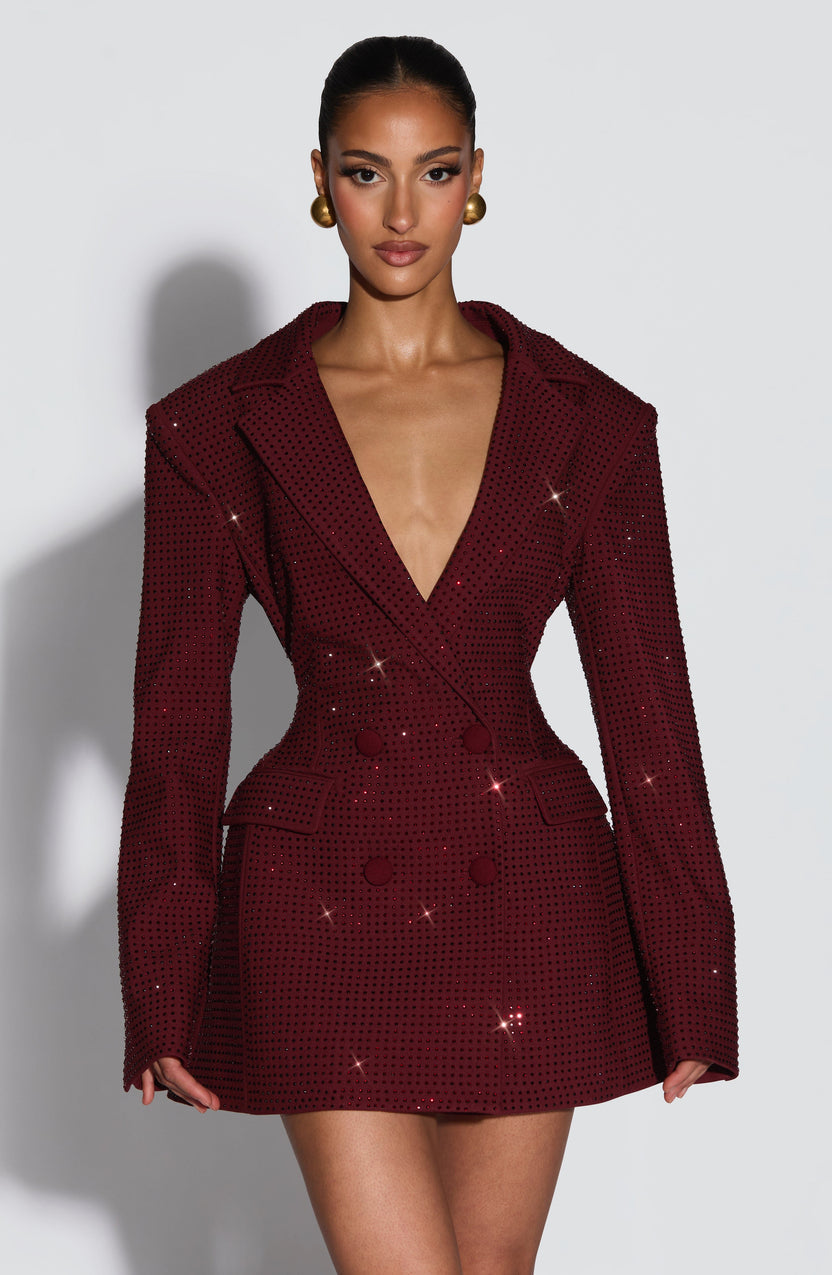 Zaerine – Rochie Mini Tip Blazer Cu Două Rânduri De Nasturi, Croită PE Măsură