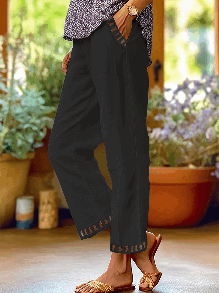 Tracey - Contrastul Trim Pantaloni Tăiați