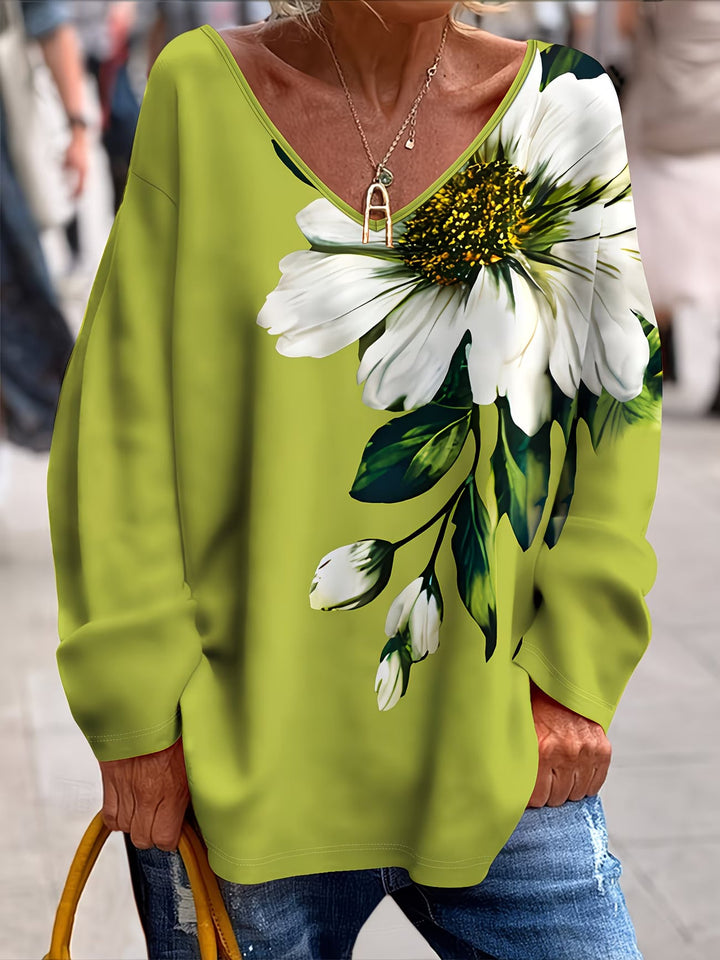 Daphna - Tricou Oversized Cu Imprimeu Floral