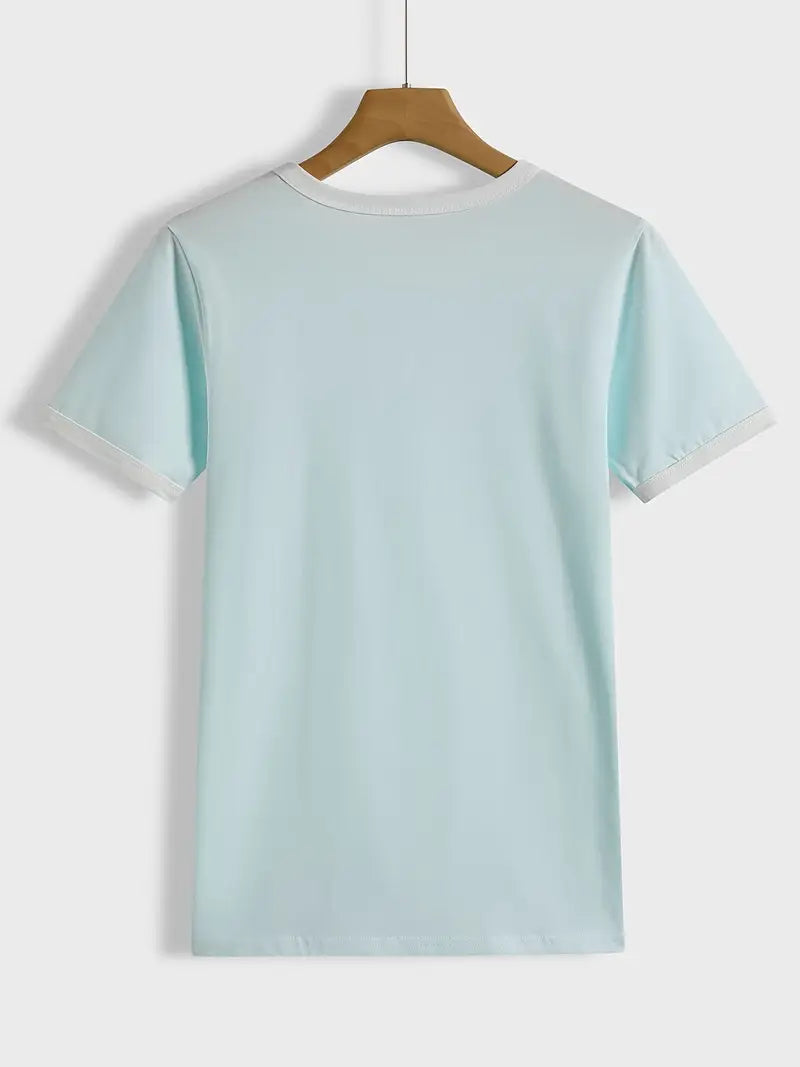 Kisara - Tricou Casual Cu Mâneci Scurte