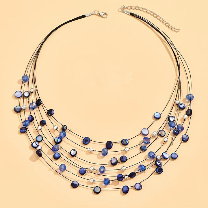 Mabelline - Colier Elegant în Stil Boem, cu mai Multe Straturi de Mărgele