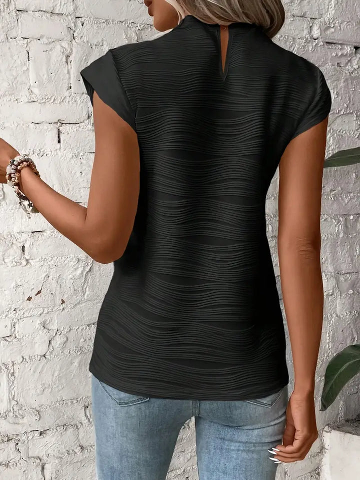 Carolyn - Tricou Elegant Cu Gât Rotund