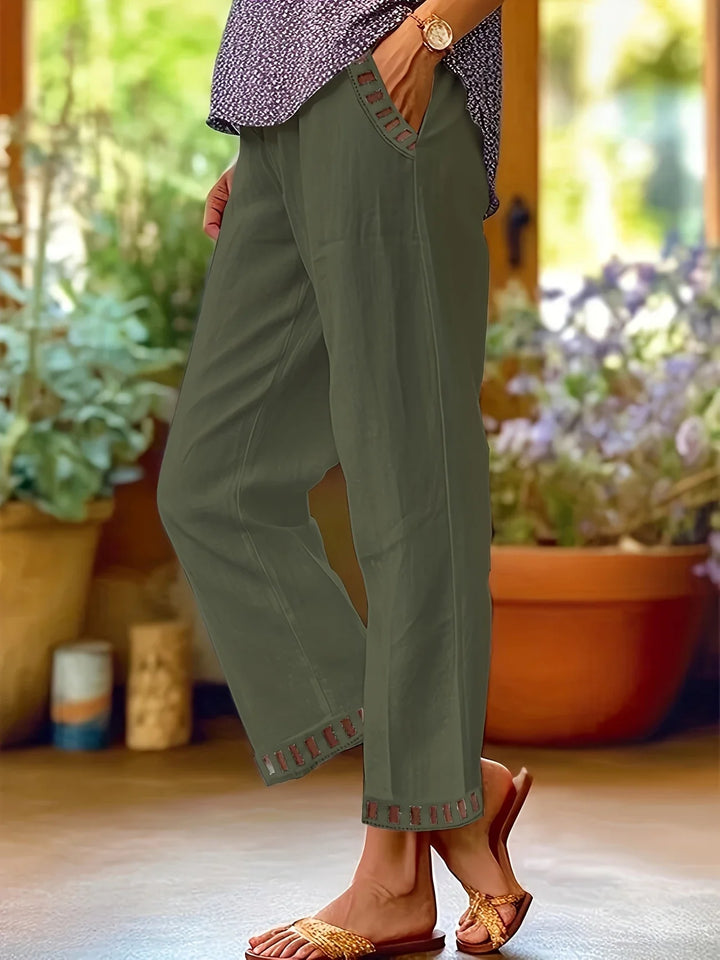 Tracey - Contrastul Trim Pantaloni Tăiați