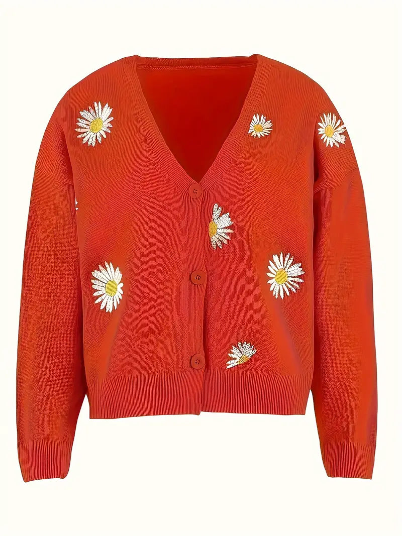 Korina - Cardigan Elegant Cu Mâneci Lungi și Nasturi