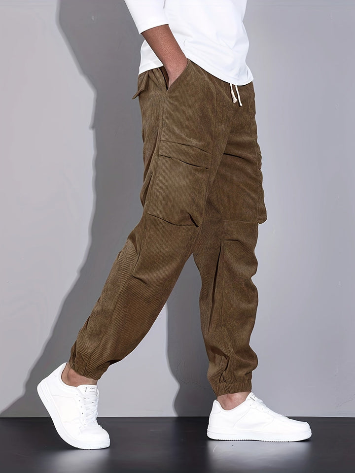 Blevin - Pantaloni Cargo Cu Multiplu Buzunare