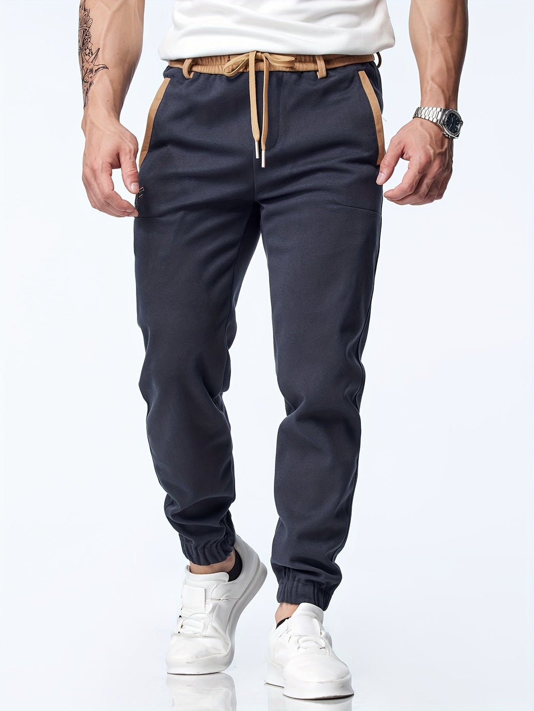 Timothy - Pantaloni Casual Până La Gleznă Cu Talie Elastică