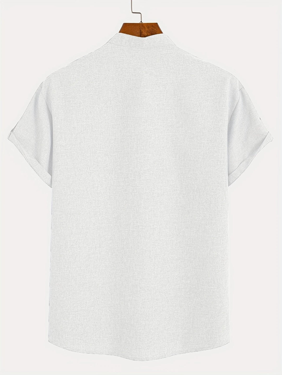 Elliott - Cămașă Elegantă Cu Mâneci Scurte și Guler înalt