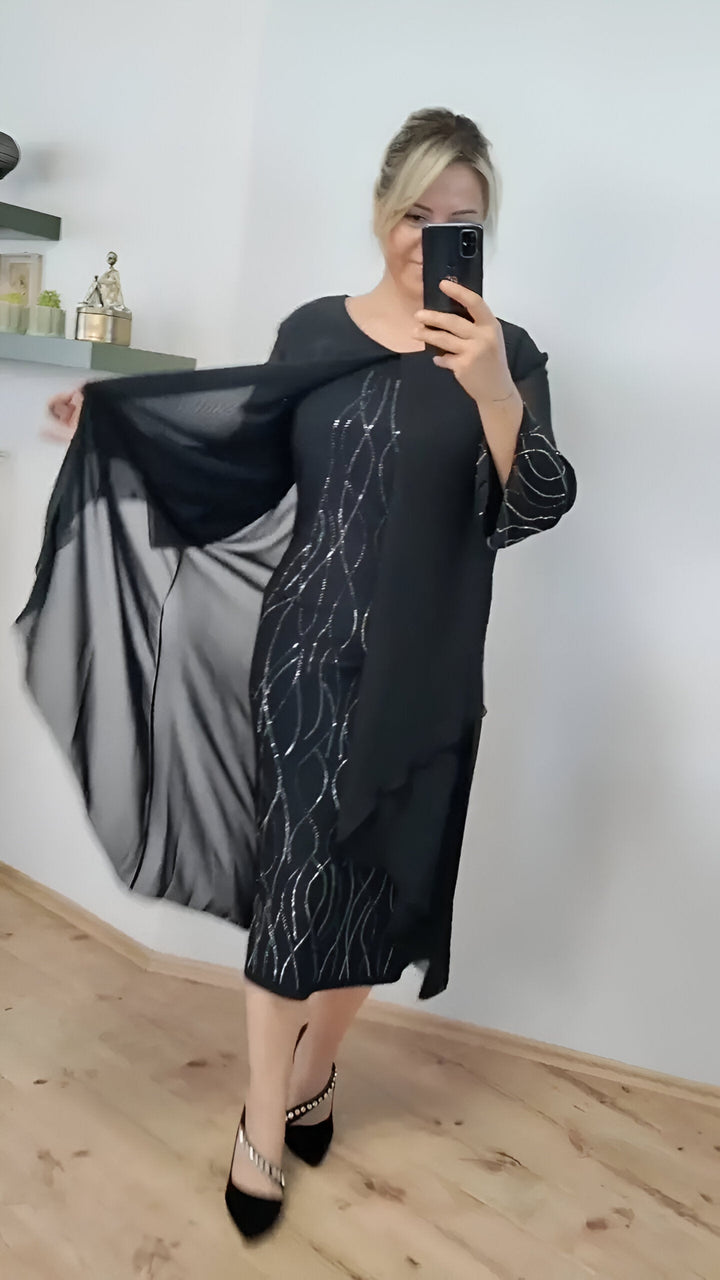 Nienke - Rochie Elegantă Cu Drapaj