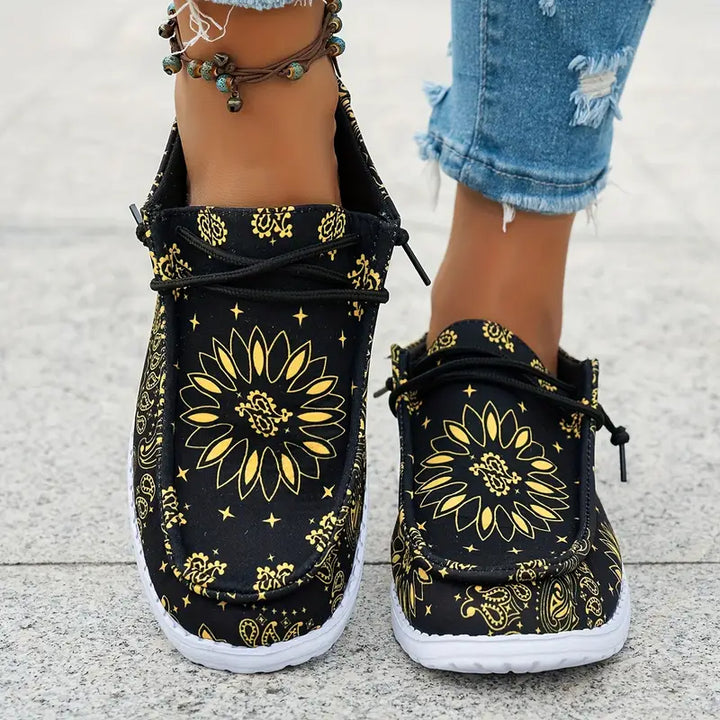 Isavella - Pantofi Casual De Vară Cu Model Floral