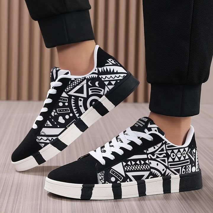 Nalson - Adidași Cu șireturi și Imprimeu Geometric