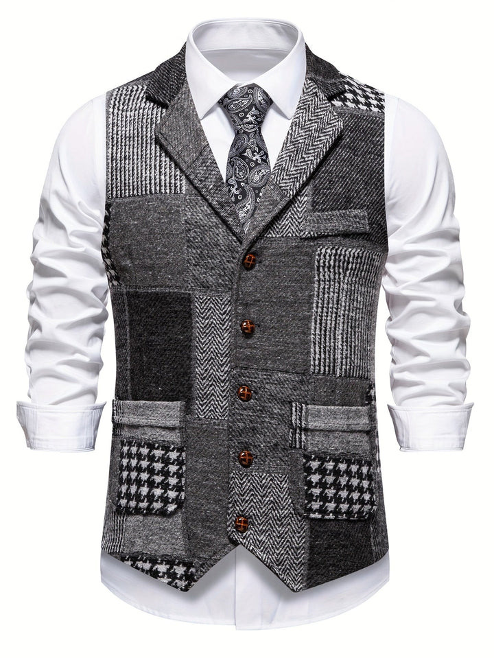 Saverse - Vestă Din Tweed Cu Modelul în Zig Zag