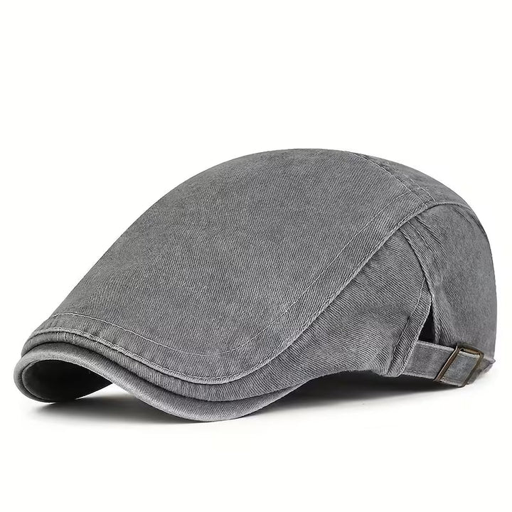 ComfyLuxe - Șapcă Din Denim Cu Cataramă Reglabilă