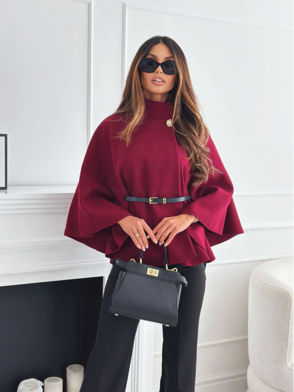 Jurgita - Jachetă Elegantă Cu Fluturi și Curea