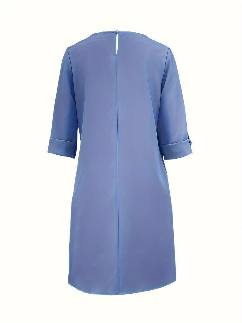 Kayana - Rochie Confortabilă cu Guler Rotund