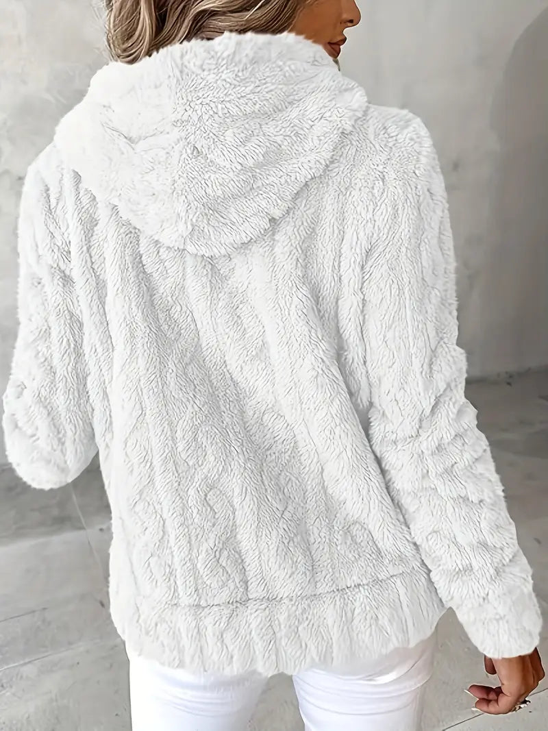 Ganka - Hanorac Cu Glugă și Fermoar Mâneci Lungi