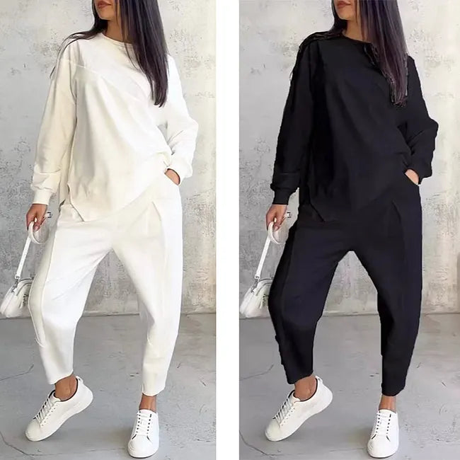 Tashia – Set Casual Compus Din Hanorac cu Mâneci Lungi și Pantaloni de Jogging