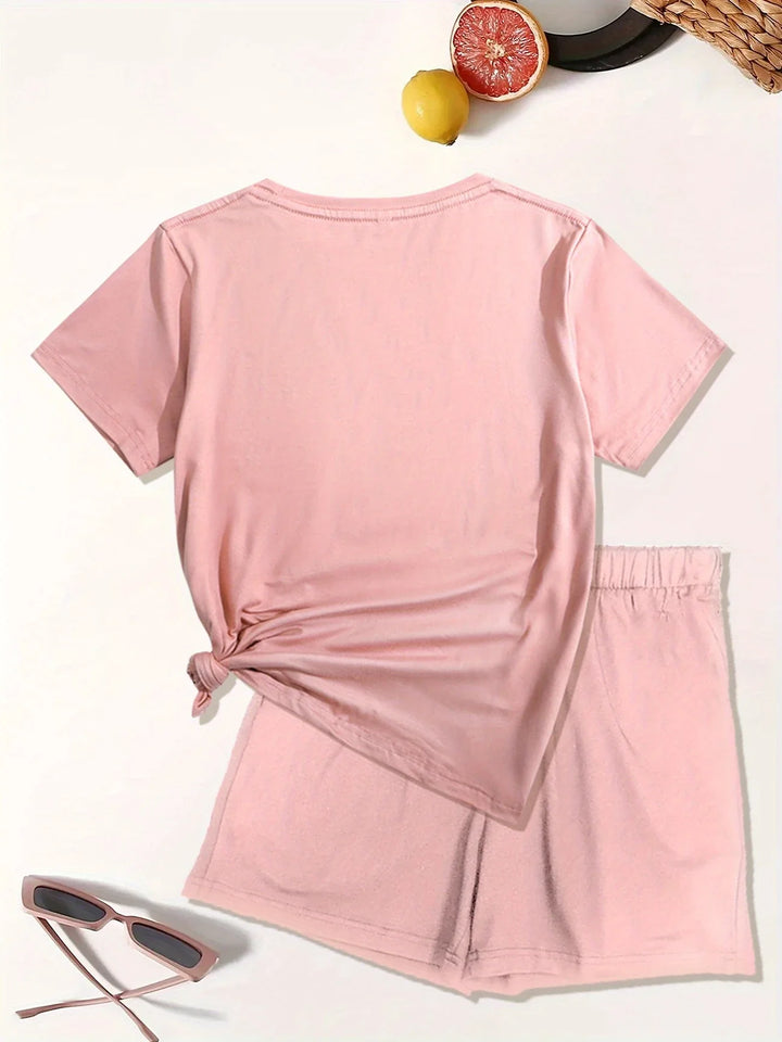 Lyra - Set Casual Din Două Piese Cu Imprimeu Grafic