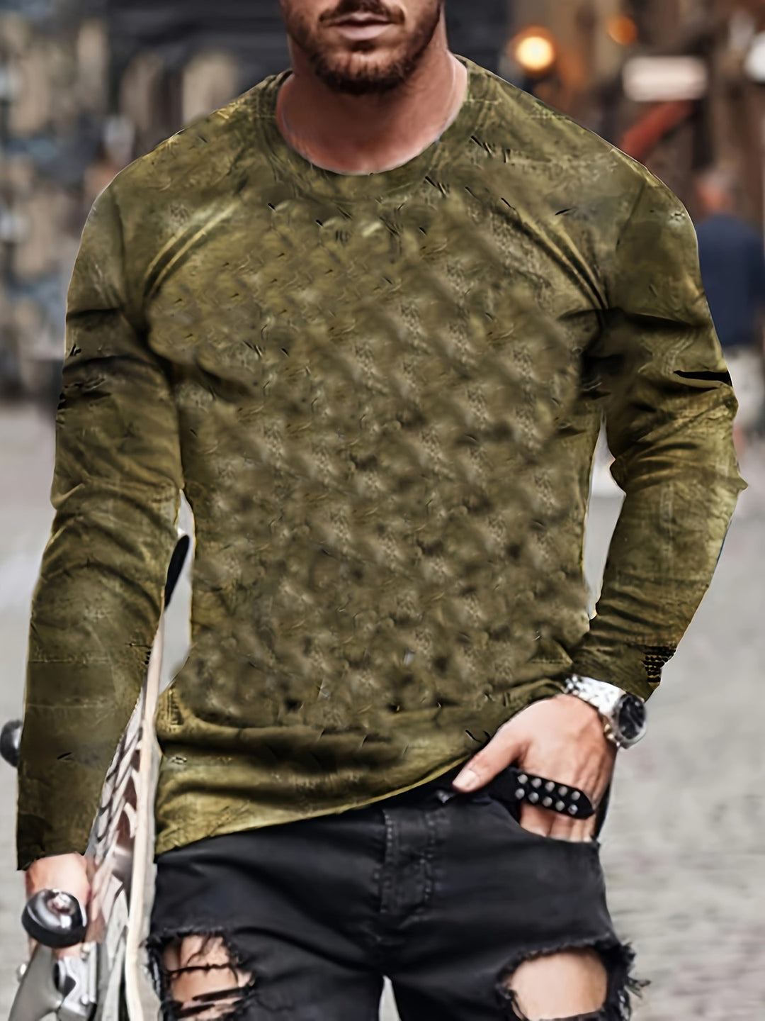 Calvin - Tricou Cu Mâneci Lungi Si Modelu Bloc