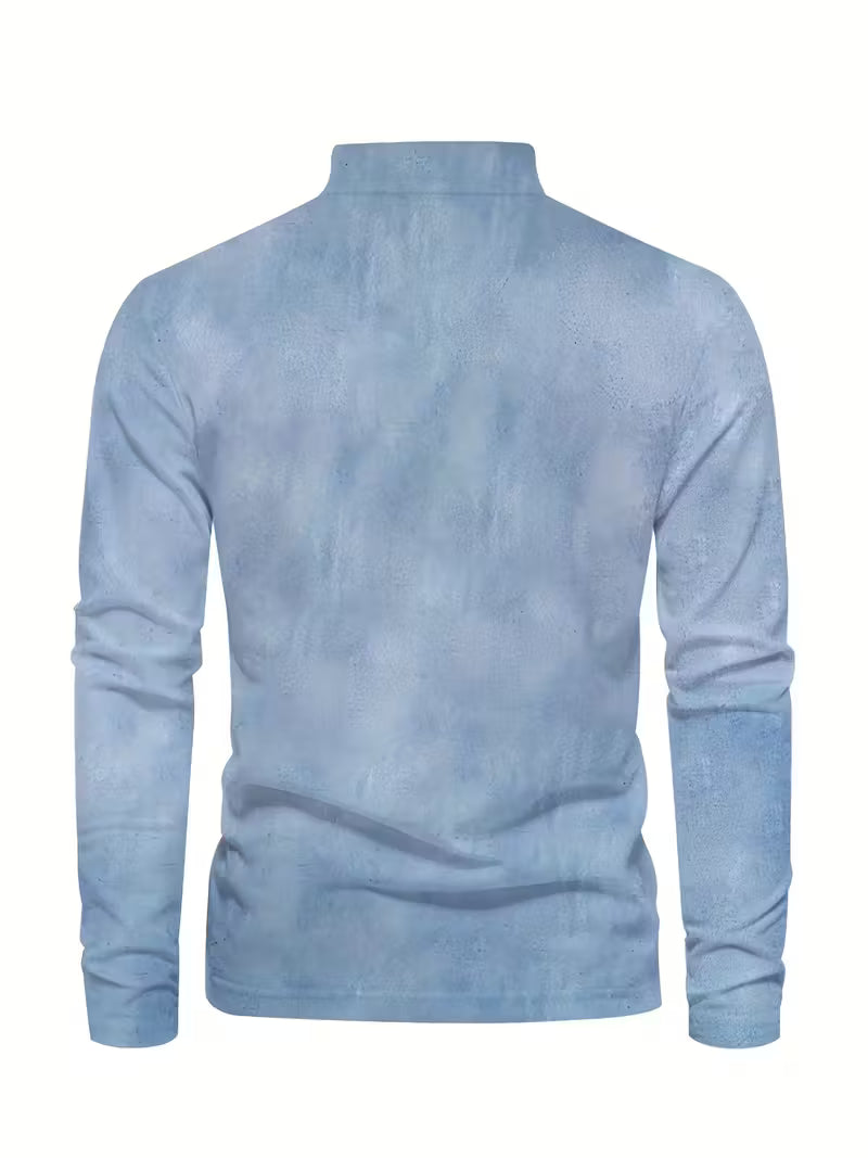 Giles - Cămașă Elegantă Cu Imprimeu 3D Cu Barcă Cu Pânze