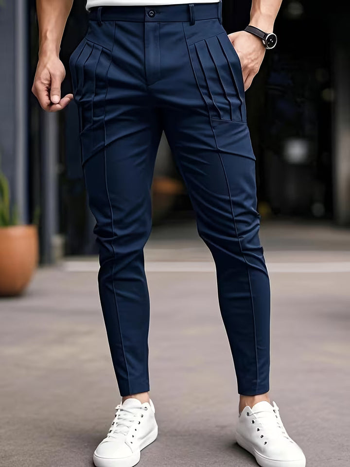 Altmann - Pantaloni cu Buzunare Plisate Croi Slim Fit