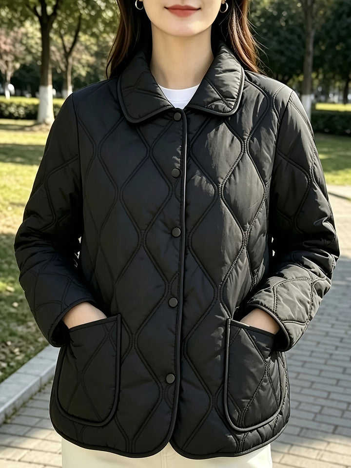 Laurelle - Jachetă Căptușită Elegantă Și Chic Cu Croială Largă