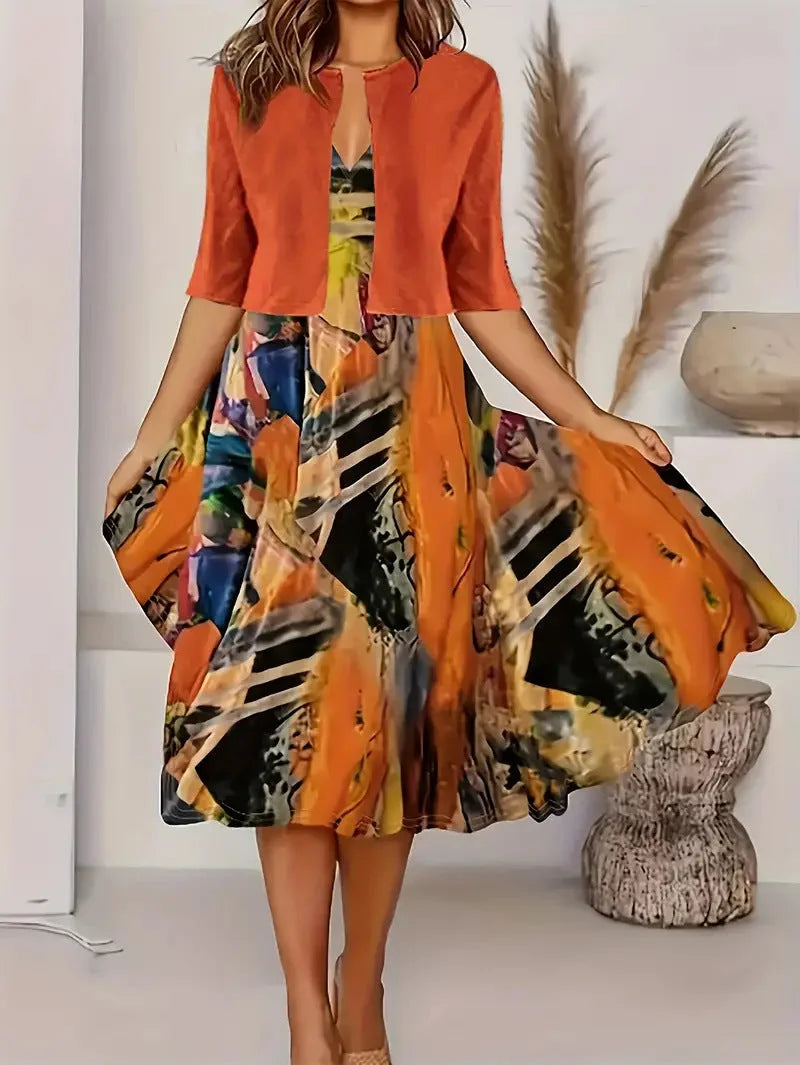 Vainoana - Set Elegant Din Două Piese Cu Fustă Lungă