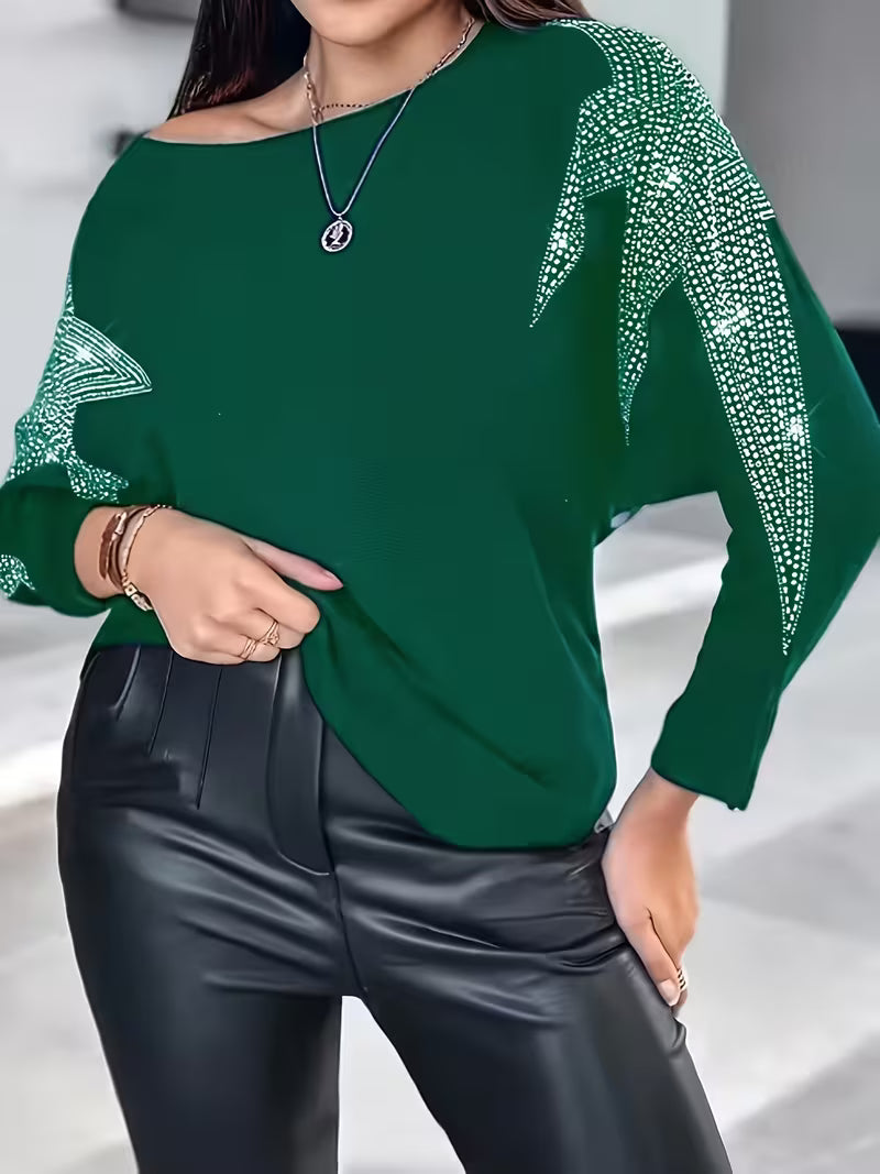 Bernardino - Pulover Elegant cu Mâneci Lungi și Imprimeu cu Stele