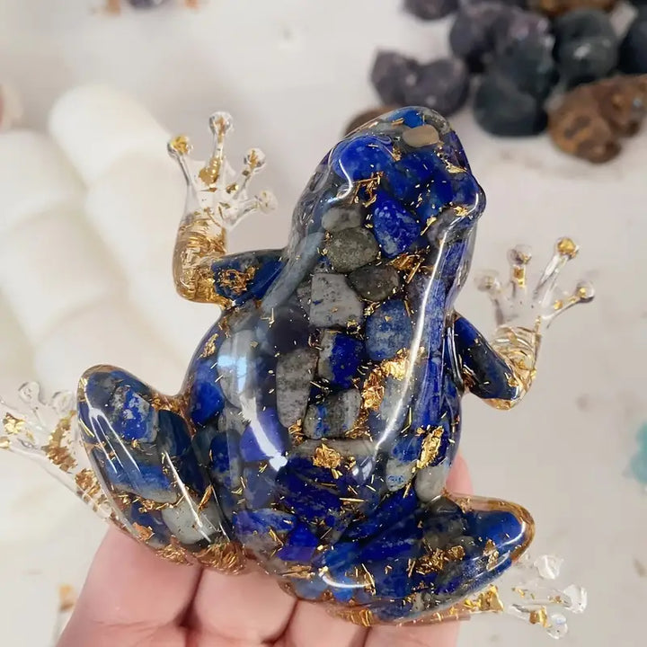 Frostone - Sculptură Din Cristal în Formă de Broască Pentru Decorarea Casei