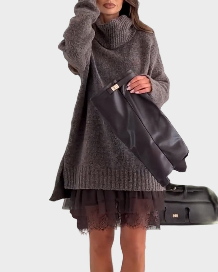 Yliane - Set Casual din Două Piese cu Guler înalt